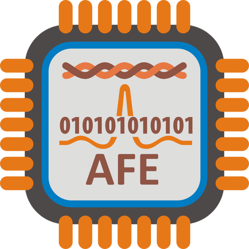 ADSL AFE mikroprocesor vektorový obrázek