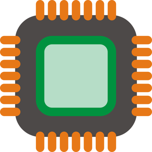 Chip de computadora genérica vector de la imagen