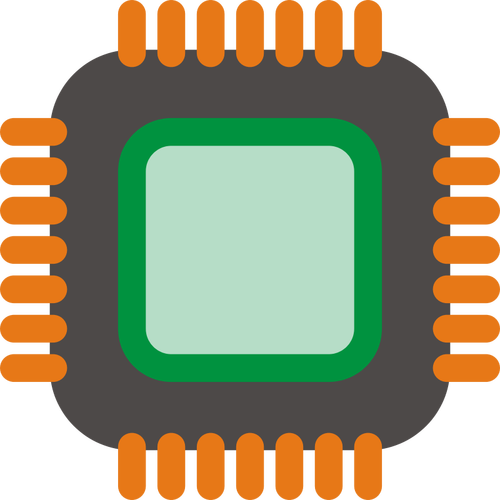 Generic computer chip vector image