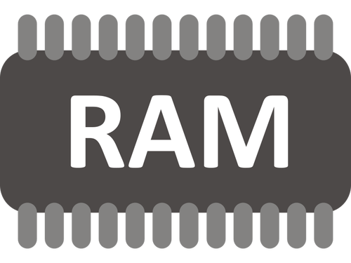 בתמונה וקטורית של שבב זיכרון RAM