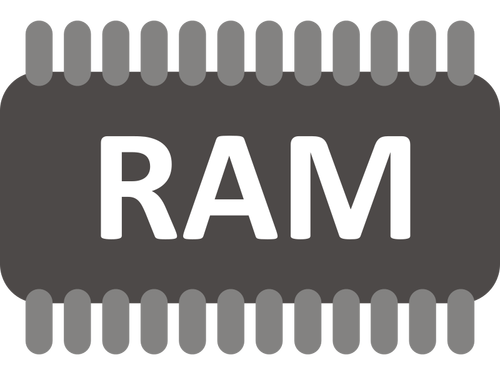 RAM memory chip vector image