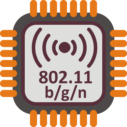 WiFi 802.11 b/g/n couleur vector clipart
