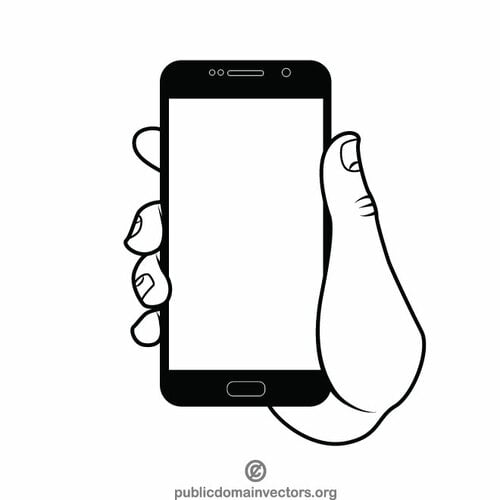Teléfono móvil en la mano