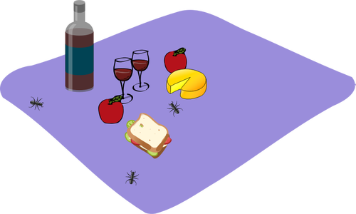 Picnic scena grafică vectorială