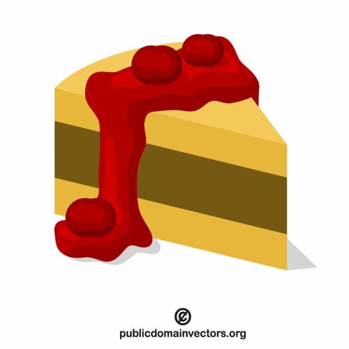 Piece of cake vector clip art