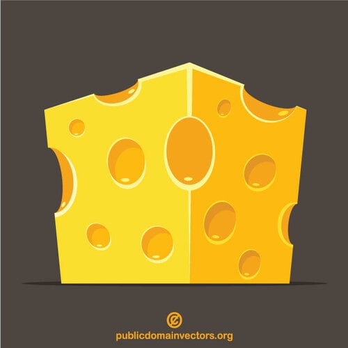 Pedaço de arte de clipe de queijo