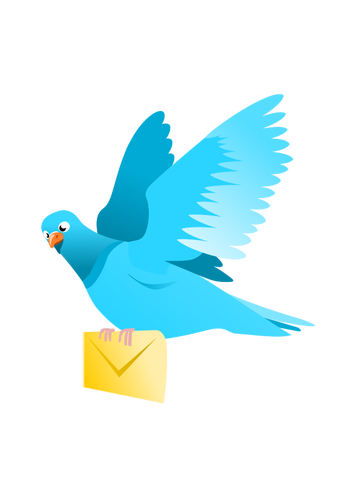 Рисование летать голубь доставки сообщения