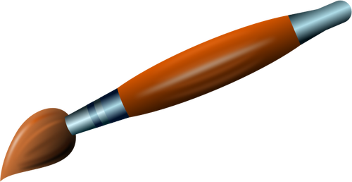 Kahverengi boya fırçası vektör küçük resim