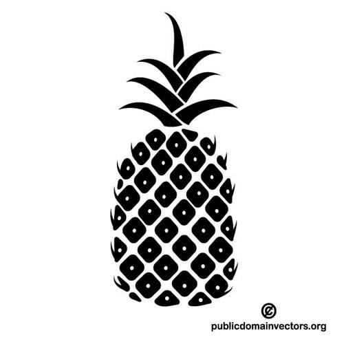 Ananas silhouet vector