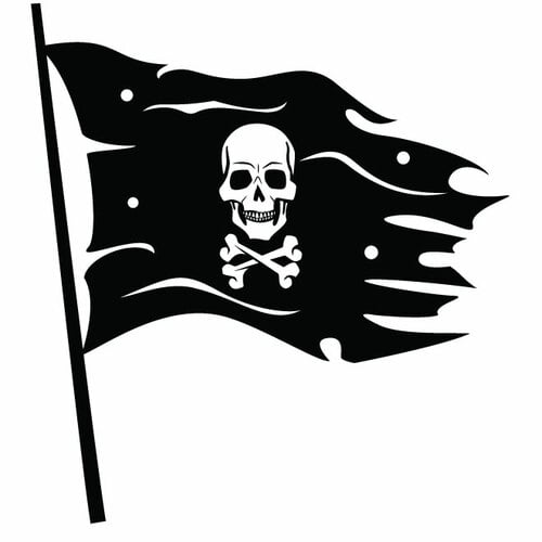 Indicateur de pirate avec le crâne