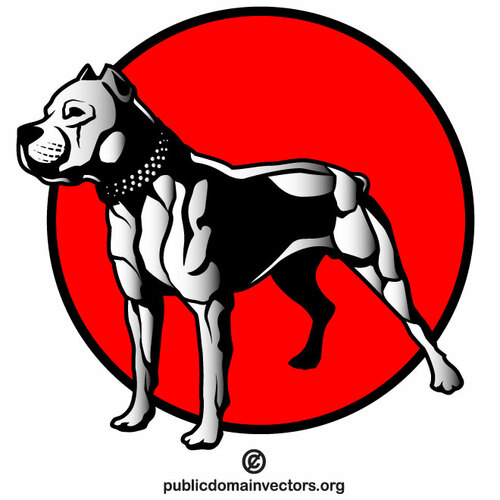 Pit bull perro vector imágenes prediseñadas