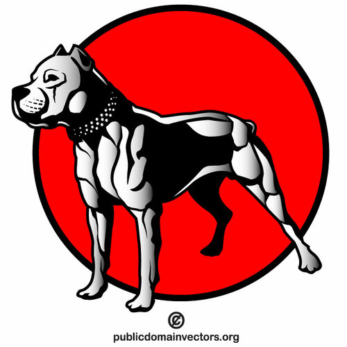 Pit Bull Hund Vektor ClipArt