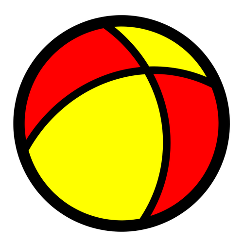 הכדור סמל ציור וקטורי