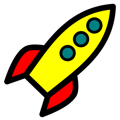 Grafica vettoriale di razzo icona