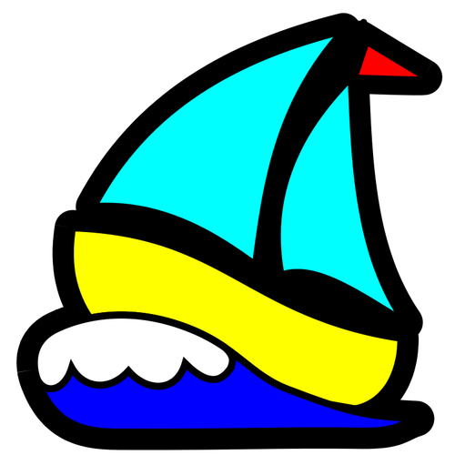 Grafika wektorowa proste łódź
