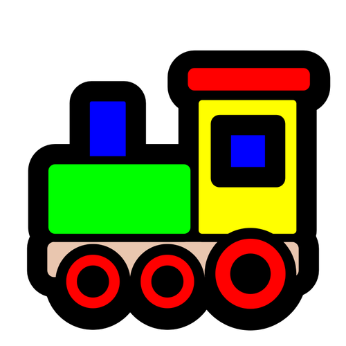 Ilustração em vetor de locomotiva brinquedo