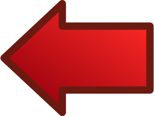 Red arrow pointing left vector drawing