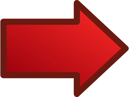 Red arrow pointing right vector image