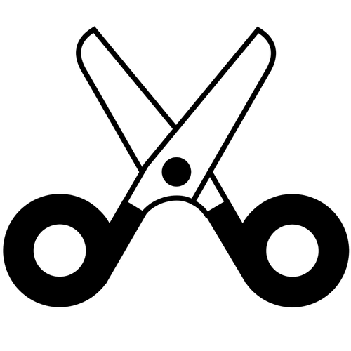 Otevřené nůžky ikonu vektorové kreslení