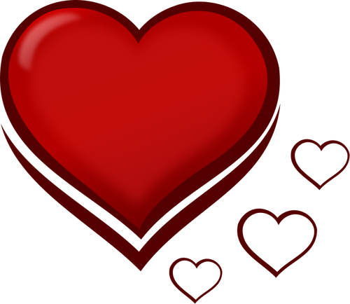 Vector clip art of glossy heart