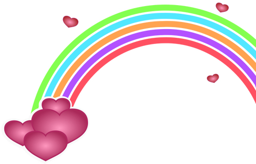 Valentine rainbow vector image