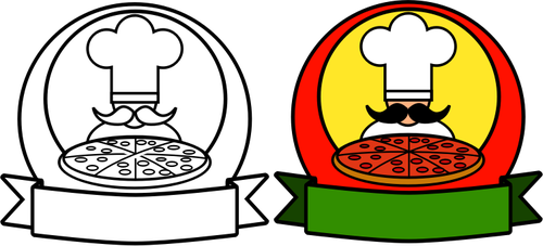 Dubbla pizza logotyp