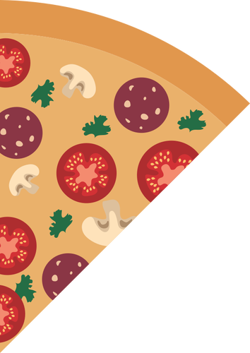 比萨饼切片矢量图像