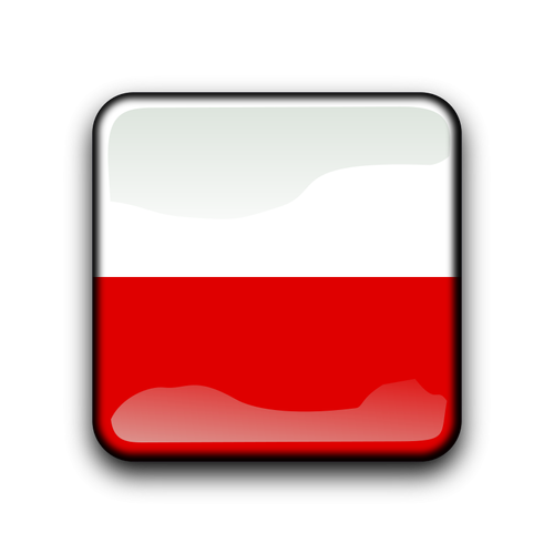 Poland vector flag inside square