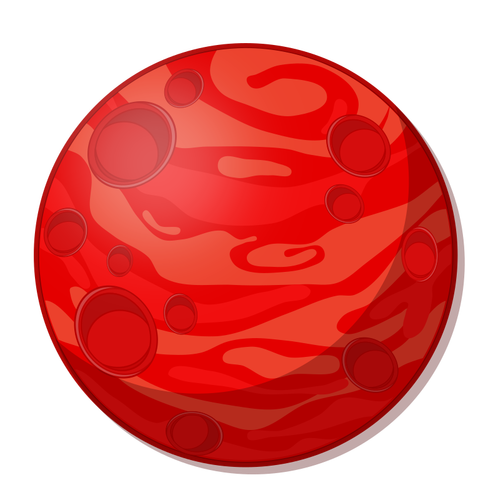 Cartoon red planet