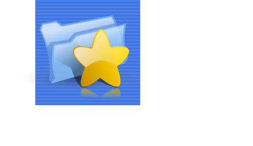 Modré pozadí Oblíbené složky počítač ikona Vektor Klipart