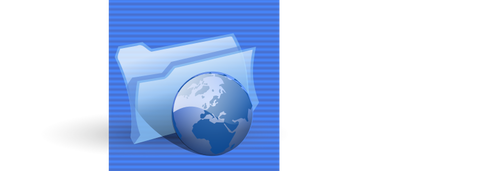 Blue background internet folder computer icon vector drawing