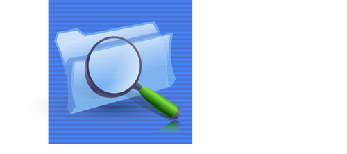 Fond bleu recherche option icône vector infographie