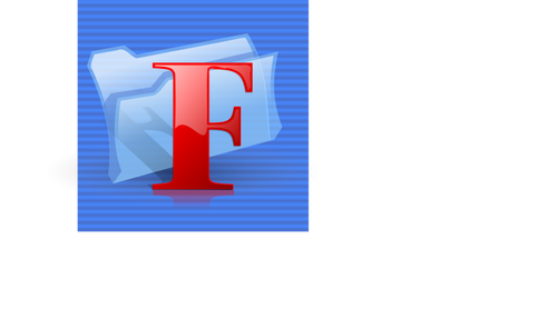 רקע כחול פונקציה תיקיה במחשב תמונת הסמל וקטור