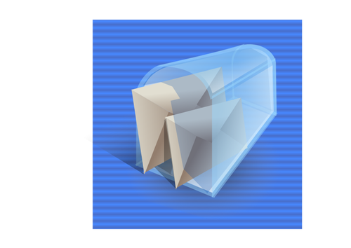 Blue background mail box computer icon vector image