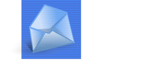 Blå bakgrund mail datorn ikonen vektor ClipArt
