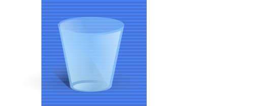 Blue background empty rubbish bin computer icon vector image