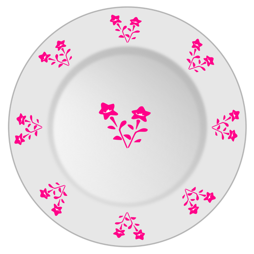 Flowery plate image