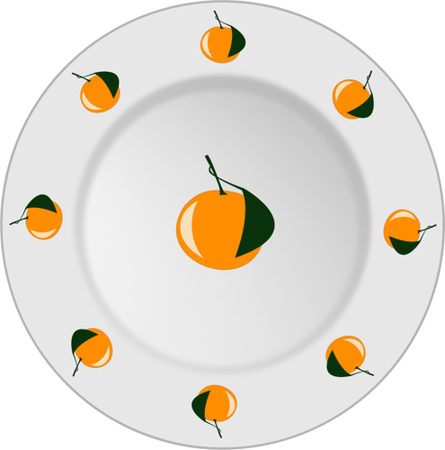 Vektor image av orange mønster plate