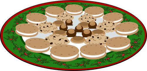 Plaat van cookies vector