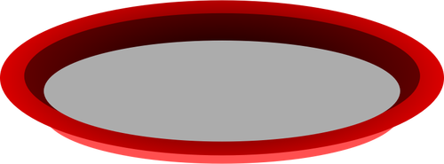 Vector graphics of red metal tray