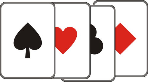 Vektor clip ar av uppsättning gambling kort