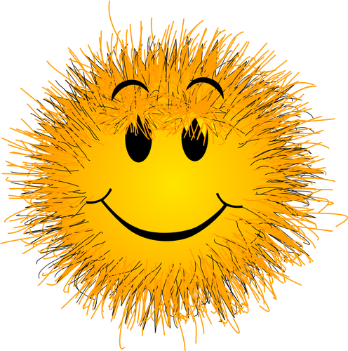 Pluizig smiley vectorillustratie