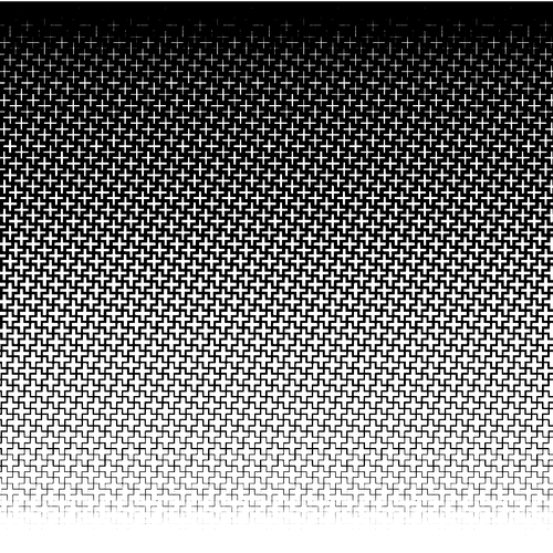 Cross halftone template