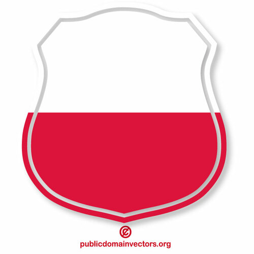 Polish flag heraldic shield