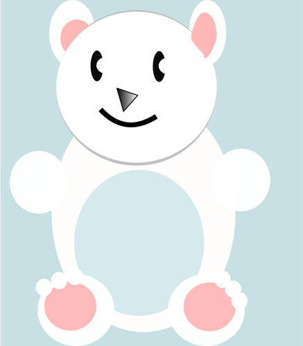 Vector image of cartoon polar bear