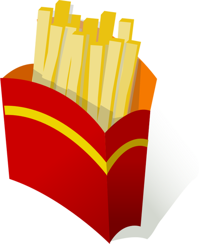 French fries in wrapper vector graphics