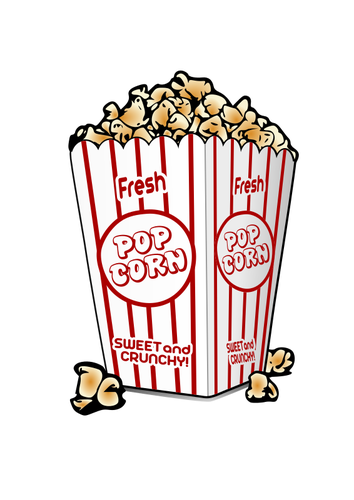 Popcorn tašku Vektor Klipart