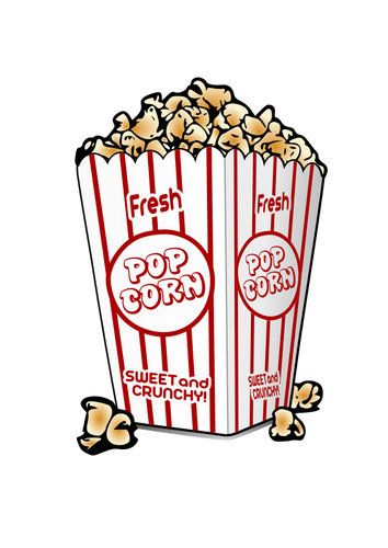 Popcorn bag vector clip art