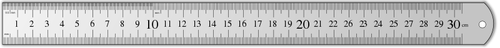Kovové pravítko vektorový obrázek