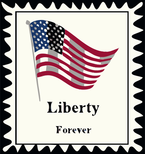 Liberty forever postimerkki vektori kuva